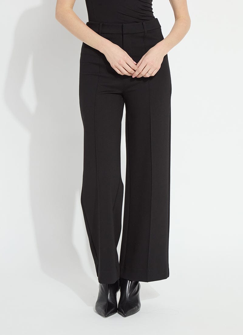 Nadia Zip Front Ponte Trouser in Black