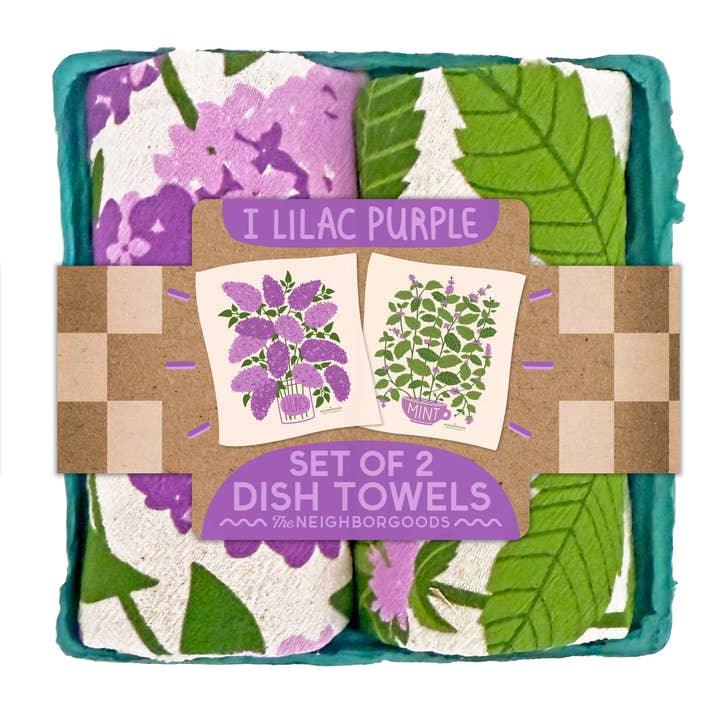 The Neighborgoods I Lilac Purple Tea Towel Gift Set - Little Miss Muffin Children & Home