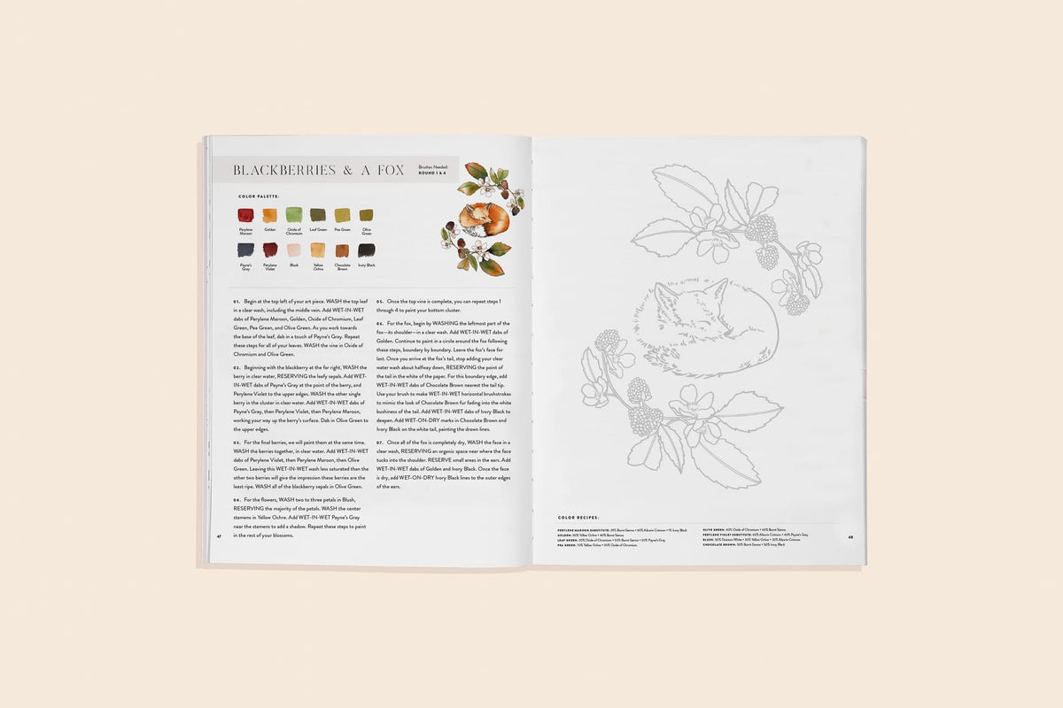 Paige Tate & Co Watercolor Workbook 2: Flowers, Feathers, & Animal Friends - Little Miss Muffin Children & Home