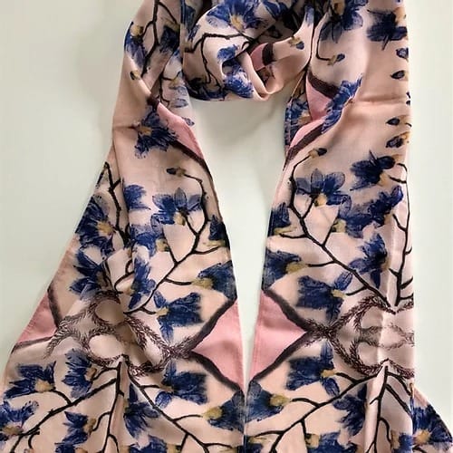 Budding Orchids Cotton Scarf