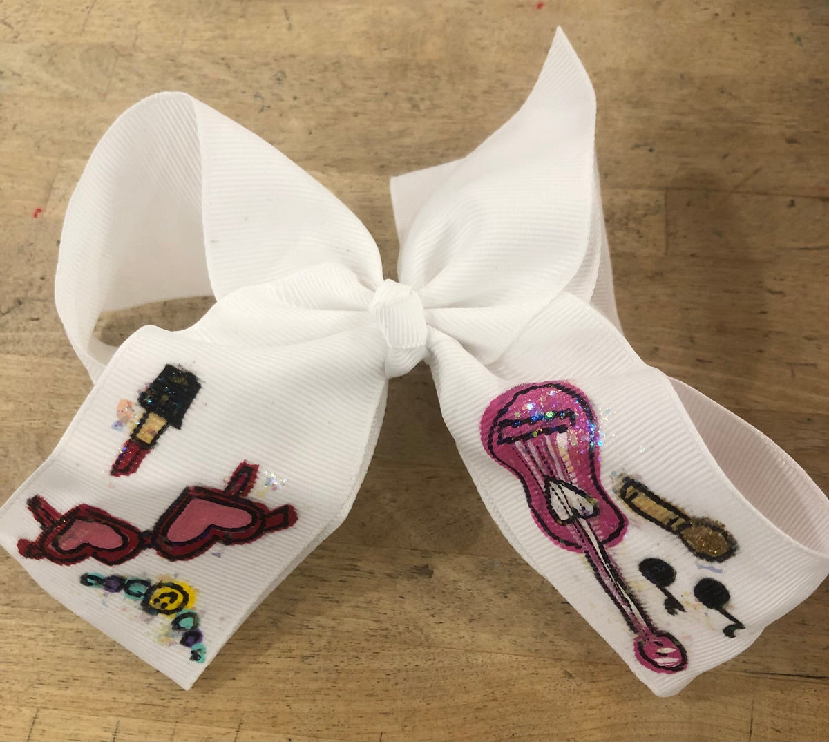 Heidi Davis Heidi Davis Taylor Swift Inspired Hand Painted Bow Double Glitter - Little Miss Muffin Children & Home