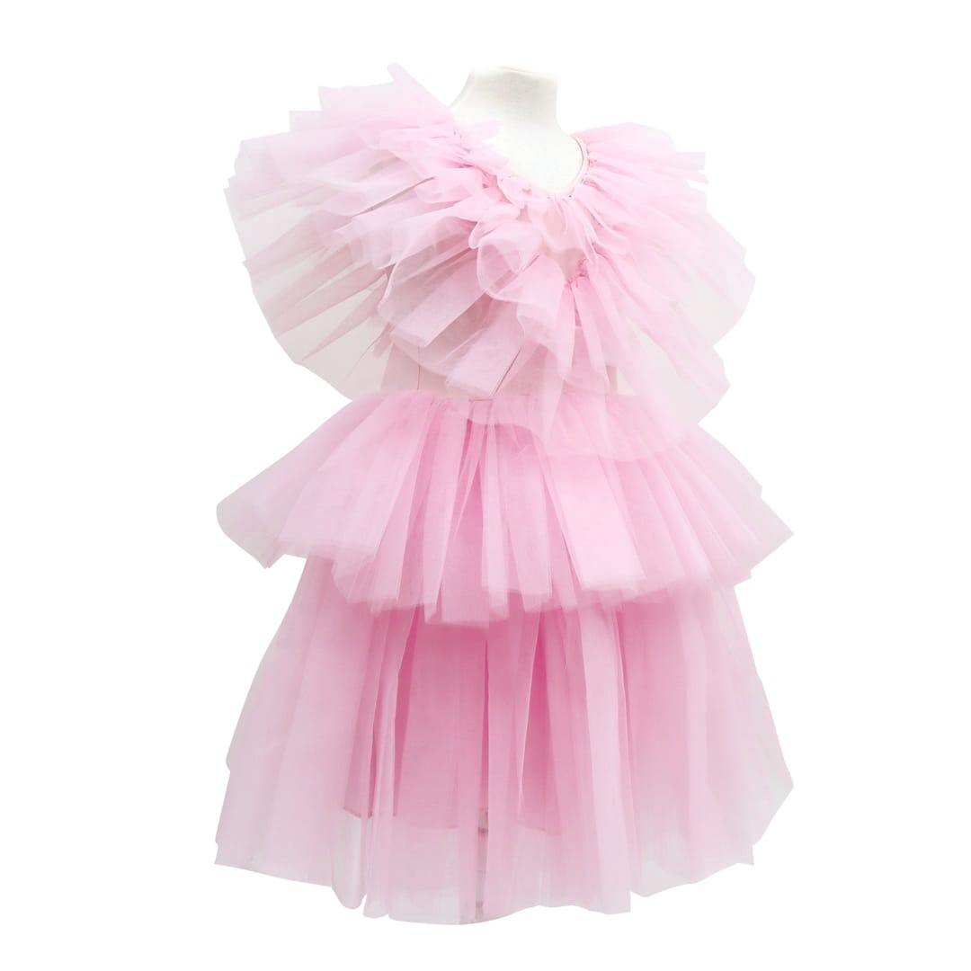 Pink Poppy Pink Poppy Claris the Chicest Mouse in Paris Ruffled Tulle Dress in Pink - Little Miss Muffin Children & Home