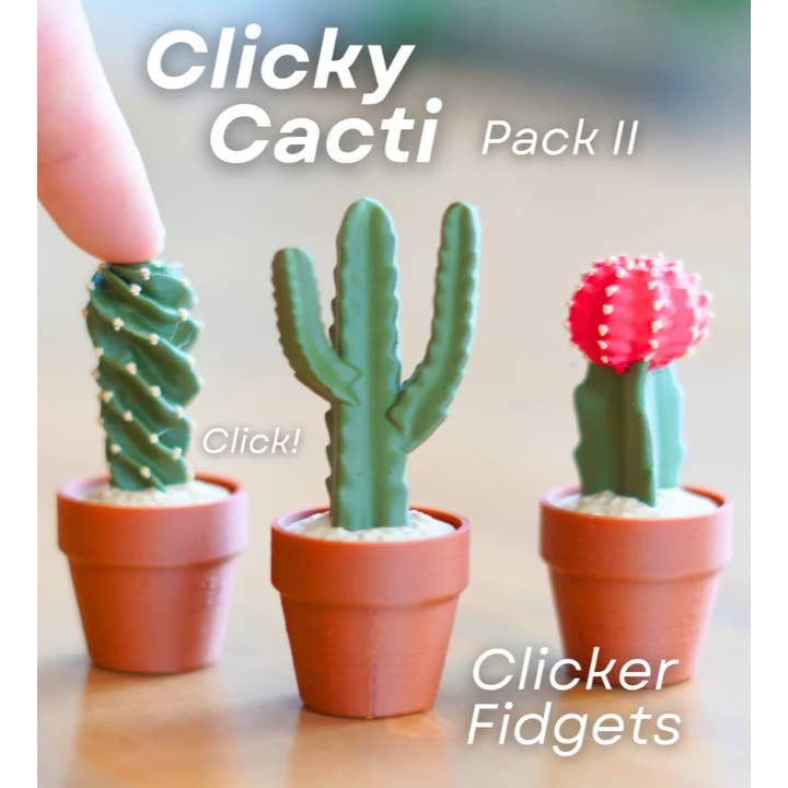 PYE Games Cactus Pot Clicker, 3 Available Styles - Little Miss Muffin Children & Home