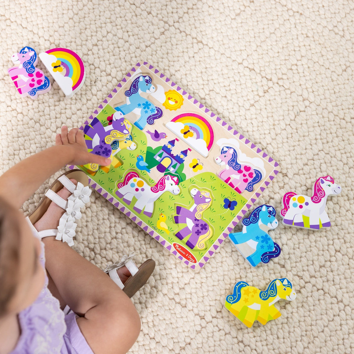 Melissa & Doug Melissa & Doug Unicorn Chunky Puzzle - Little Miss Muffin Children & Home