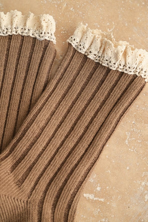 Miou Muse Crochet Trimmed Socks, Available in 3 Colors - Little Miss Muffin Children & Home