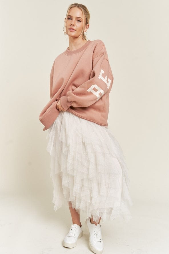 Jade by Jane Jade by Jane Be Yourself Sweatshirt in Camel - Little Miss Muffin Children & Home
