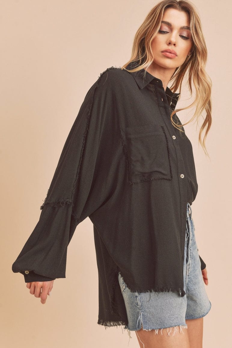Aemi + Co Aemi + Co Delilah Blouse in Black - Little Miss Muffin Children & Home