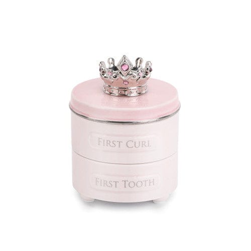 Demdaco Pink Princess Crown First Tooth & Curl Keepsake Box - Little Miss Muffin Children & Home