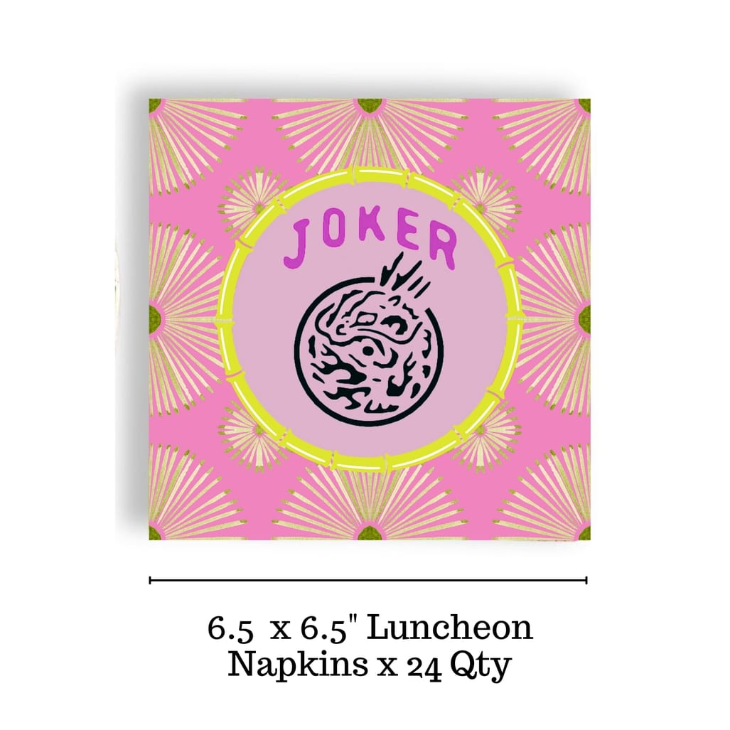 Fabuplates Mahjong Psych Joker 24ct 3-ply Luncheon Napkins - Little Miss Muffin Children & Home