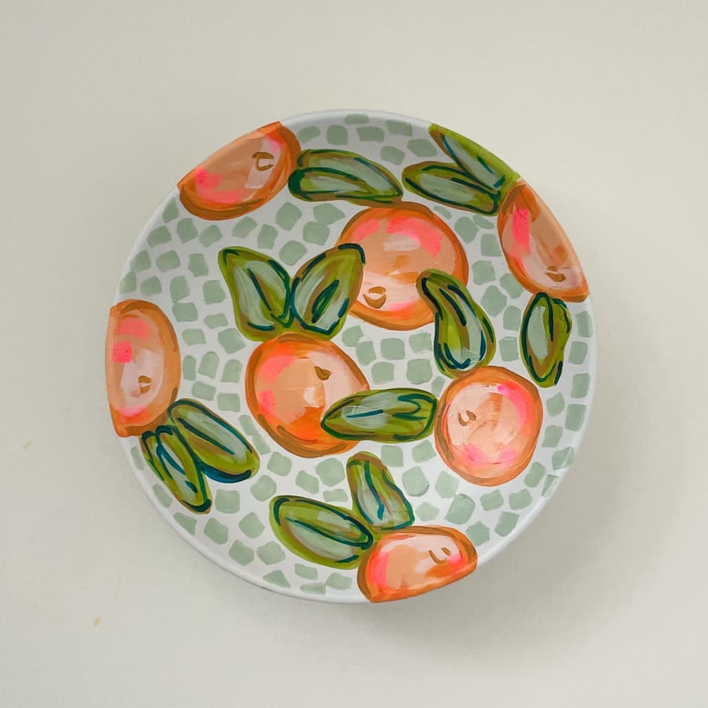 Jessica Reynolds Art A Bowl Full of Oranges Decorative Platter - Little Miss Muffin Children & Home