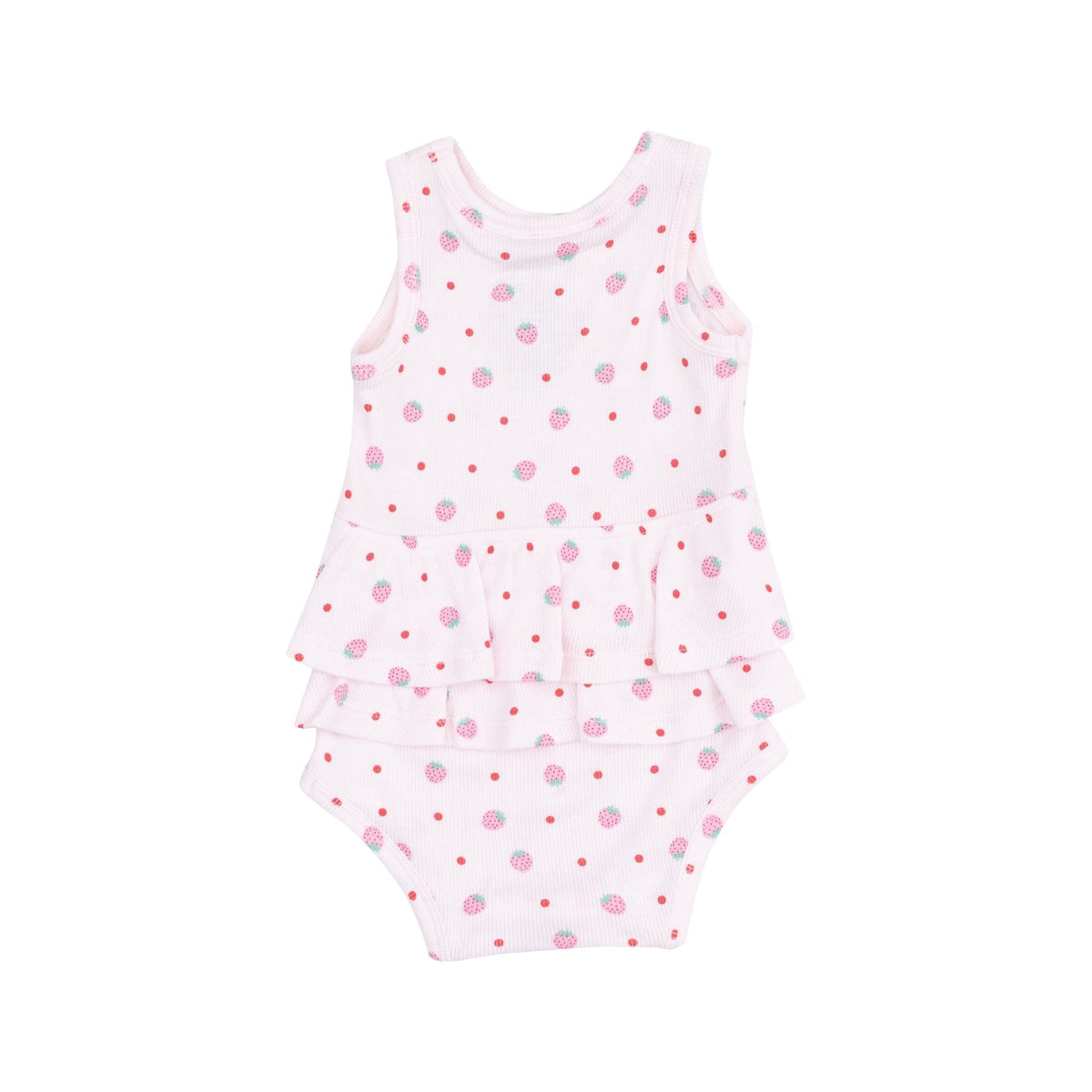 Angel Dear Angel Dear Strawberry Swiss Dot Ruffle Tank Bubble - Little Miss Muffin Children & Home