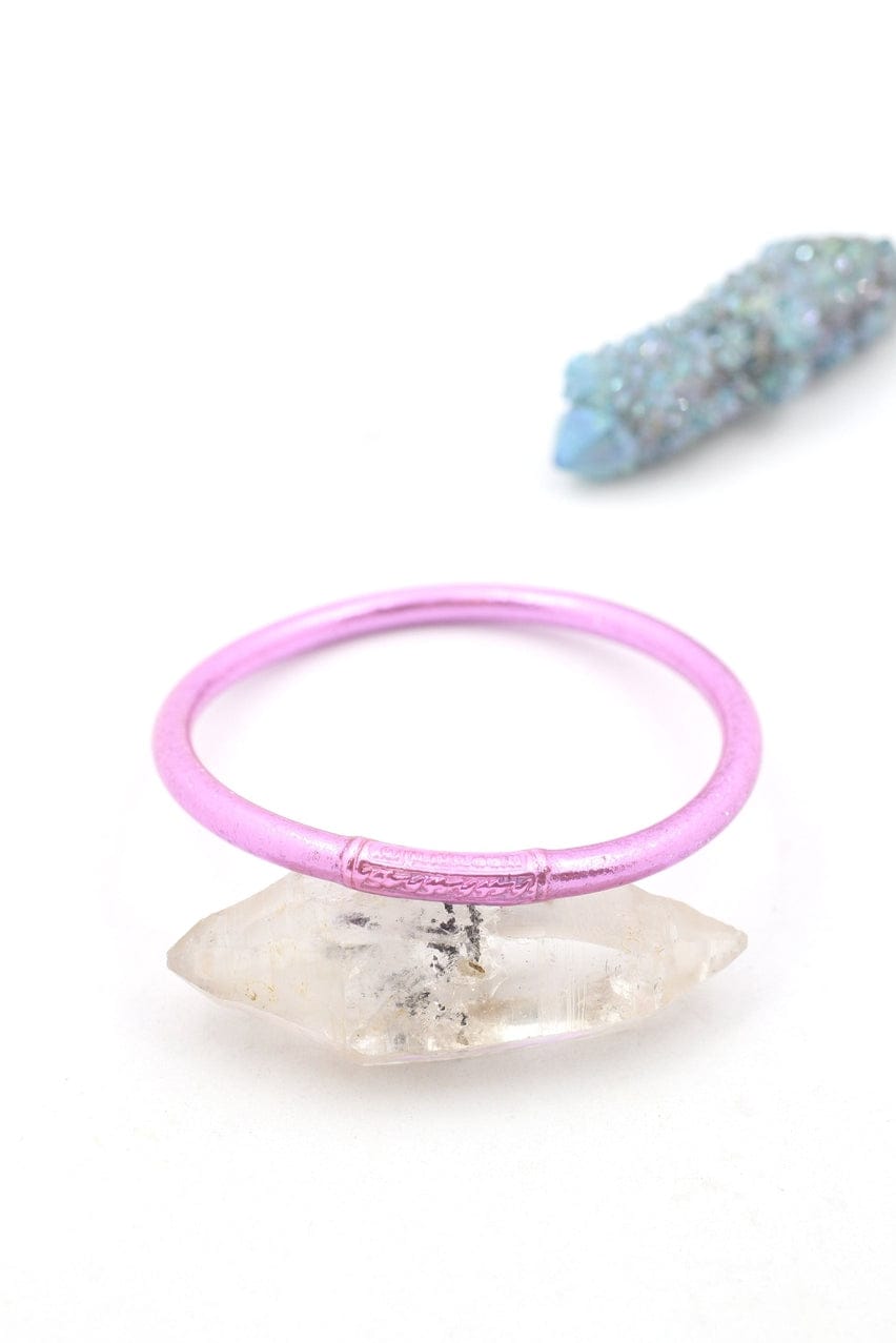 Woman Shops World Single Rainbow Thai Buddhist Temple Bracelet, Mantra Bangle, Lilac - Little Miss Muffin Children & Home