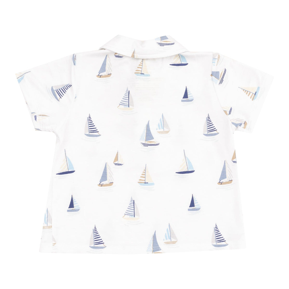 Angel Dear Angel Dear Sailboats Blue Polo Shirt & Short Set - Little Miss Muffin Children & Home