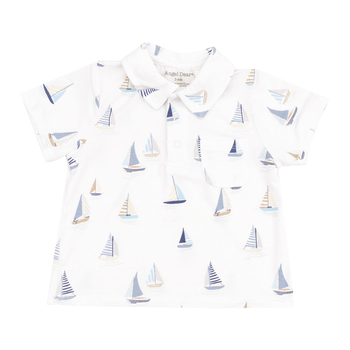 Angel Dear Angel Dear Sailboats Blue Polo Shirt & Short Set - Little Miss Muffin Children & Home