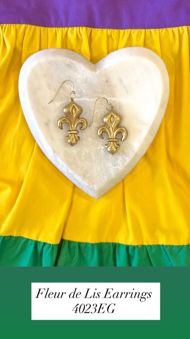 Carol Cassisa Fleur de Lis Earrings - Little Miss Muffin Children & Home