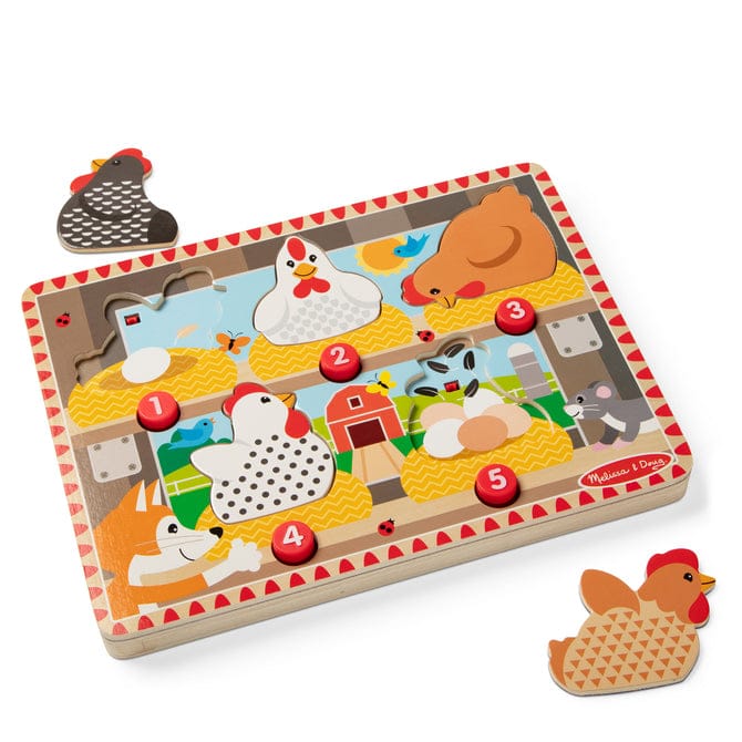 Melissa & Doug Happy Hens Push to Pop Puzzle - Little Miss Muffin Children & Home