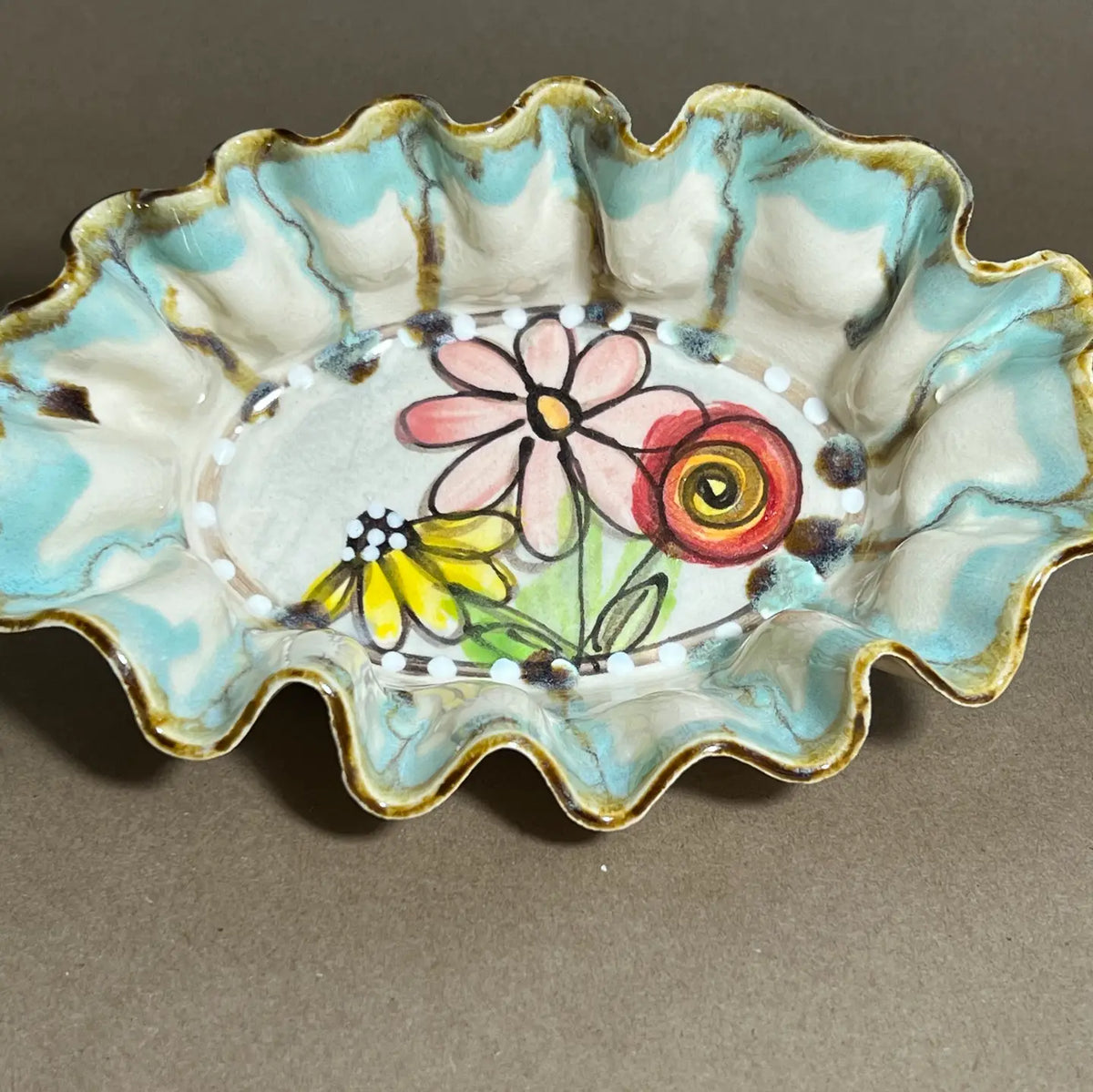 Heartfelt Traditions Oval Baking Dish with Flowers Drip - Little Miss Muffin Children & Home