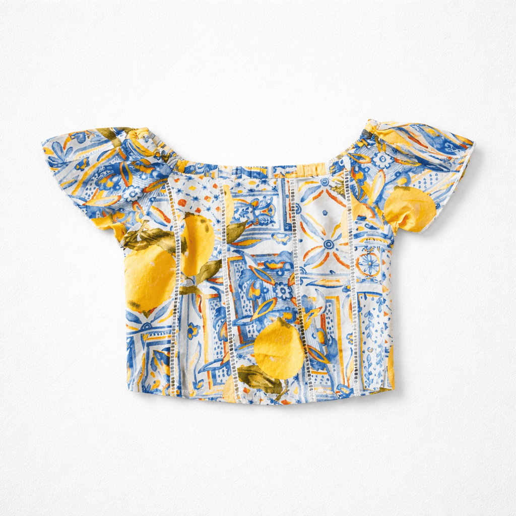 Joyous and Free Lemon Bloom Top - Little Miss Muffin Children & Home