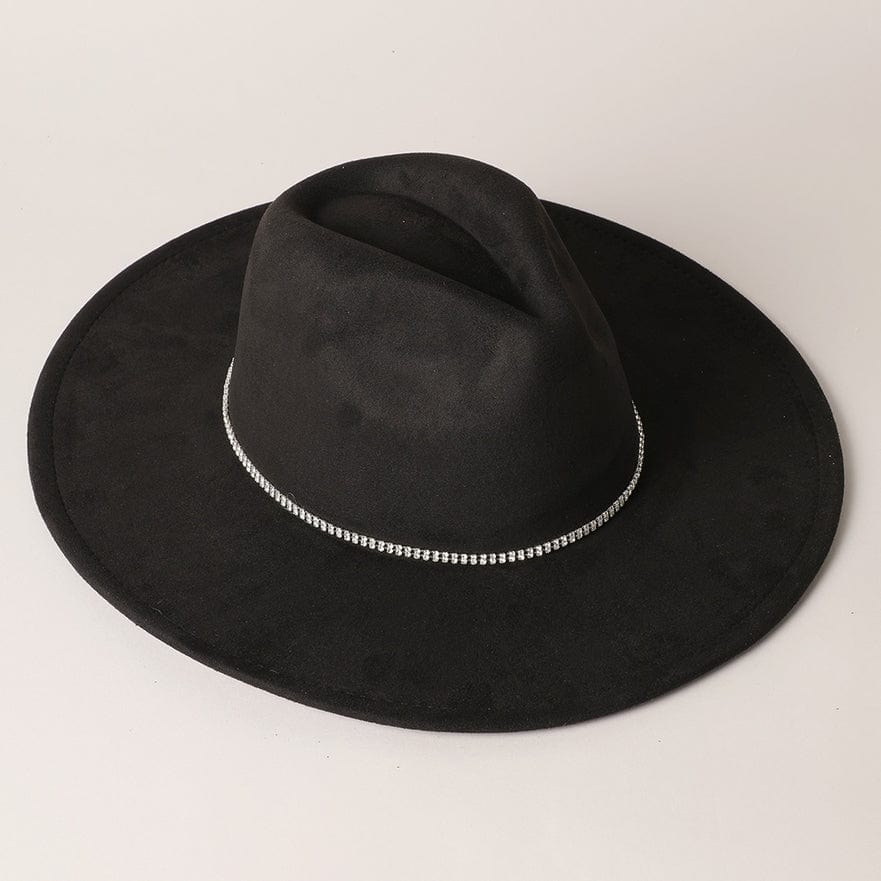 Fashion City Suede Fedora Hat in Black - Little Miss Muffin Children & Home