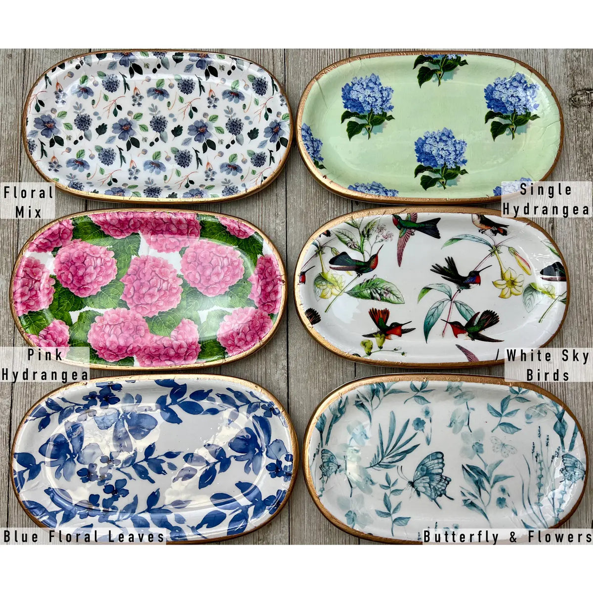 Ten Twenty Six Designs Single Hydrangea Large Ceramic Jewelry Tray - Little Miss Muffin Children & Home