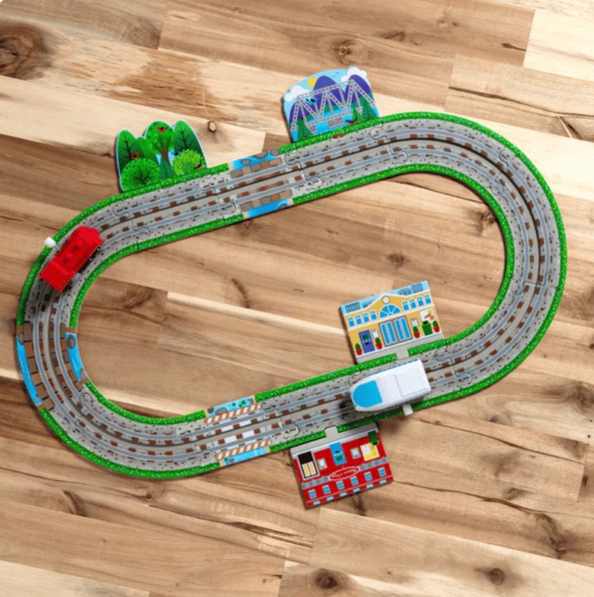 Melissa & Doug Design Your Own Railroad Floor Puzzle - Little Miss Muffin Children & Home