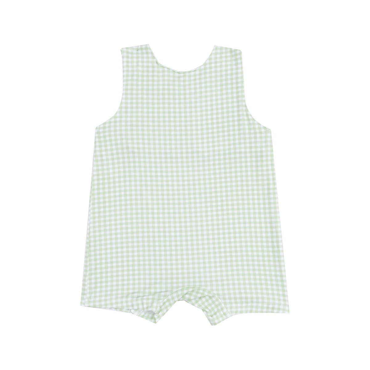 Angel Dear Angel Dear Mini Gingham Green Easter Sleeveless Shortie Romper with Applique - Little Miss Muffin Children & Home