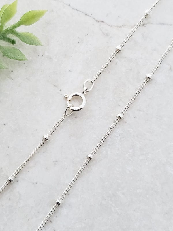 Sosie Designs Sosie Designs Sterling Silver 18" Satellite Beaded Chain Necklace - Little Miss Muffin Children & Home