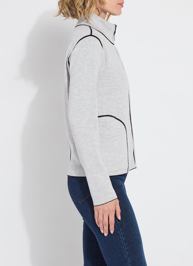 Lysse Lyssé Reversible Cashmere Zip-Up Cardigan – Black/Pearl Grey Melange - Little Miss Muffin Children & Home