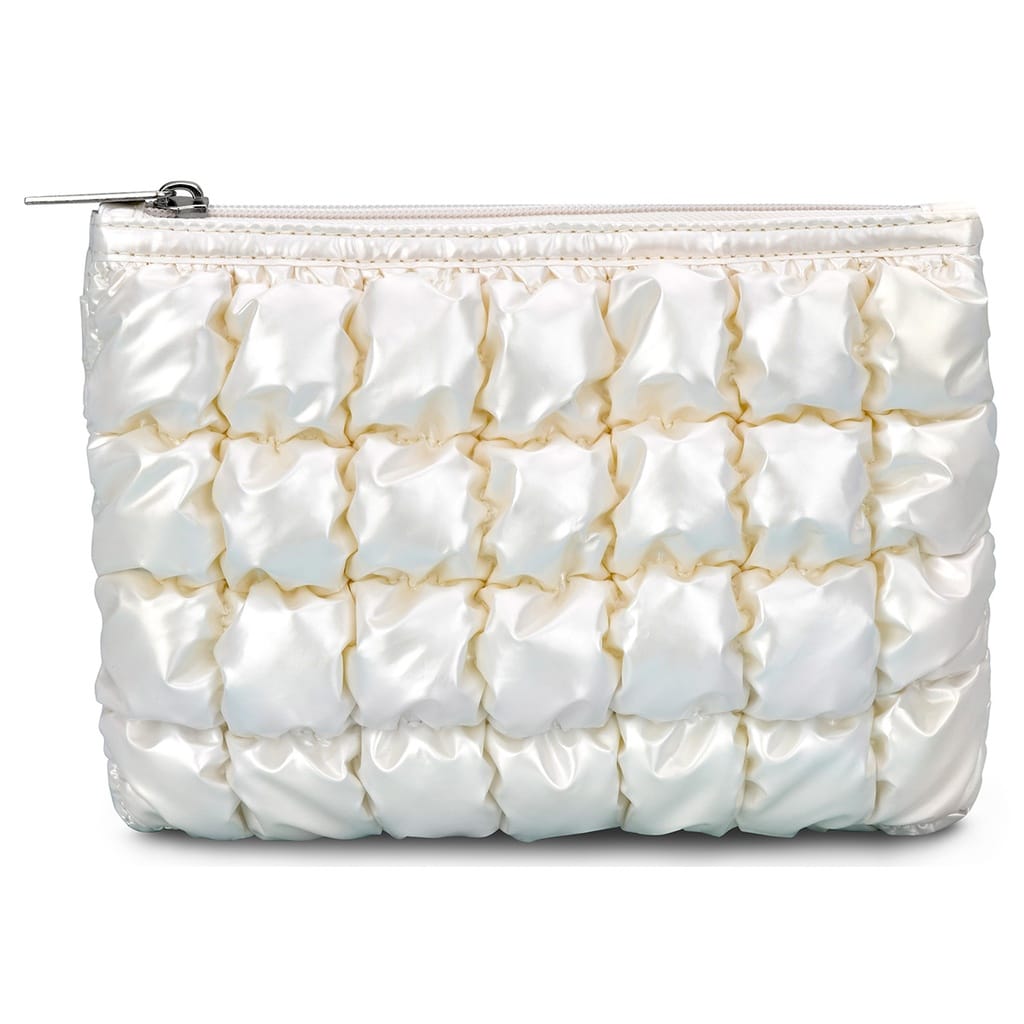 iScream Pearl White Shiny Puffer Pouch - Little Miss Muffin Children & Home
