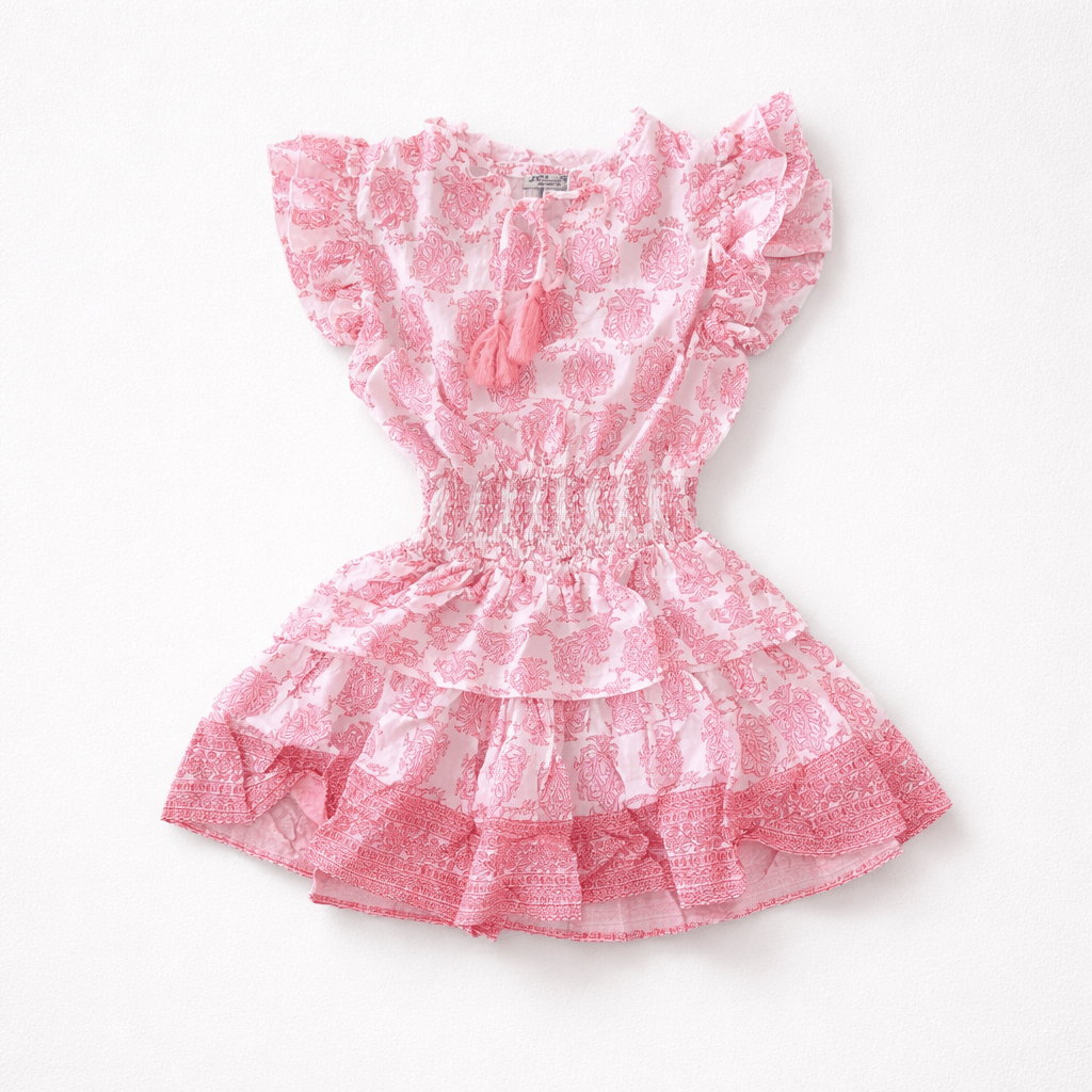Pink Border Lennon Dress