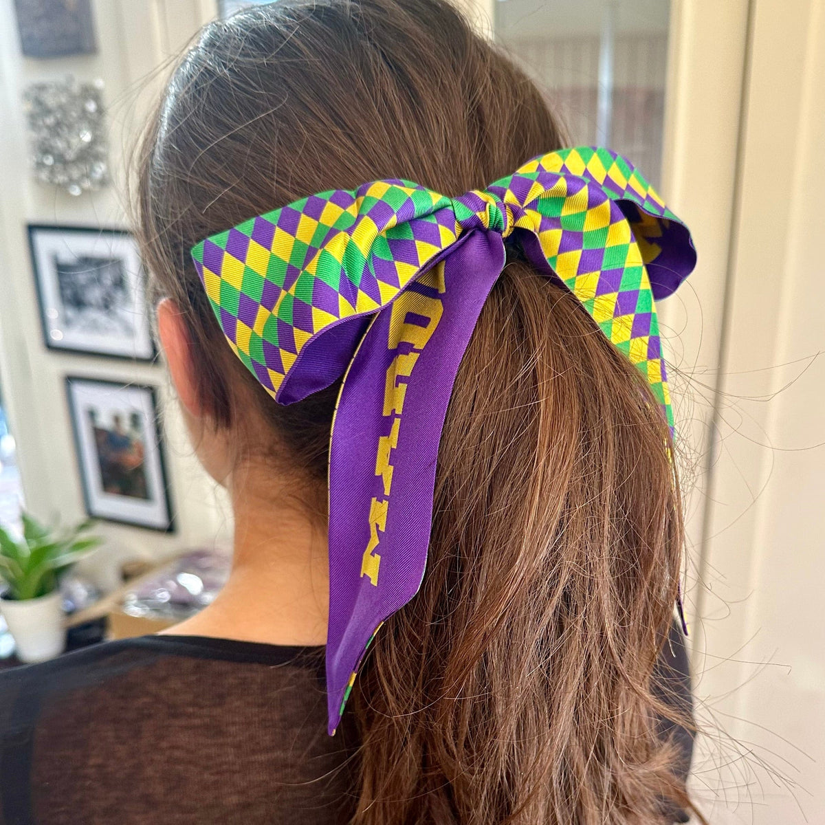 Whereable Art Silk Mardi Gras Twilly Scarf - Little Miss Muffin Children & Home