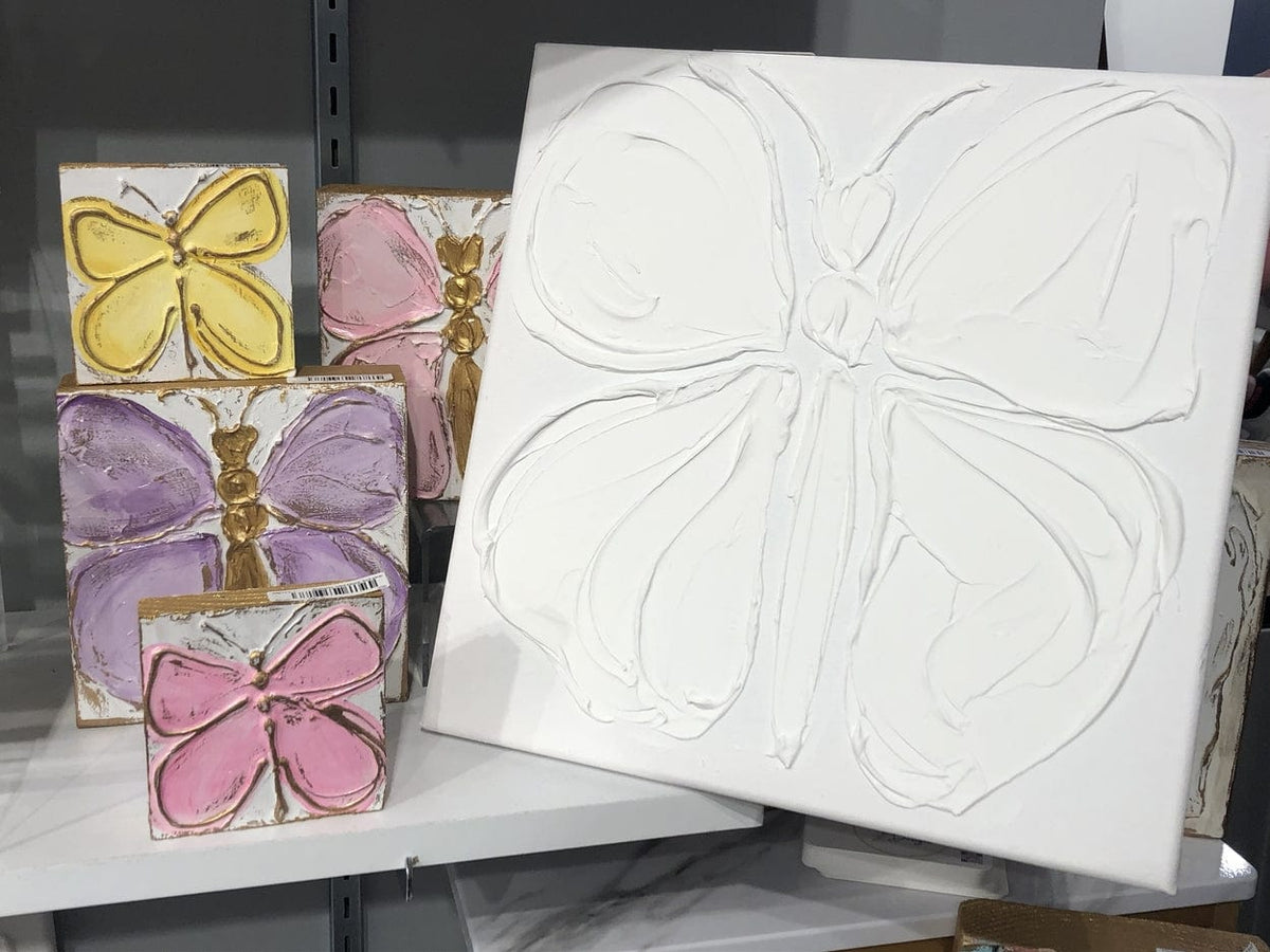 Coddiwomple Coddiwomple Paint Your Own Canvas Butterfly 12x12 - Little Miss Muffin Children & Home