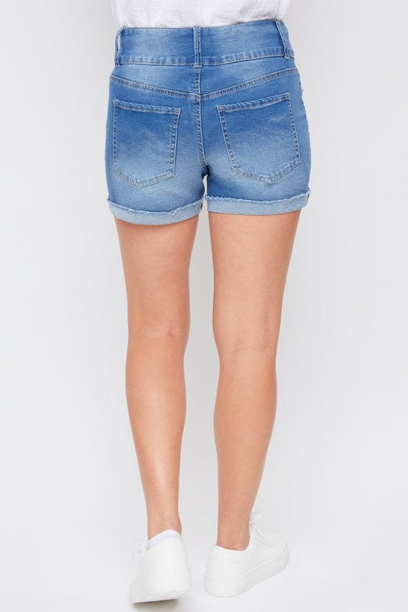 YMI Jeans YMI Missy Basic 3 Button Fray Cuff Shorts, Rips & Whiskers - Little Miss Muffin Children & Home