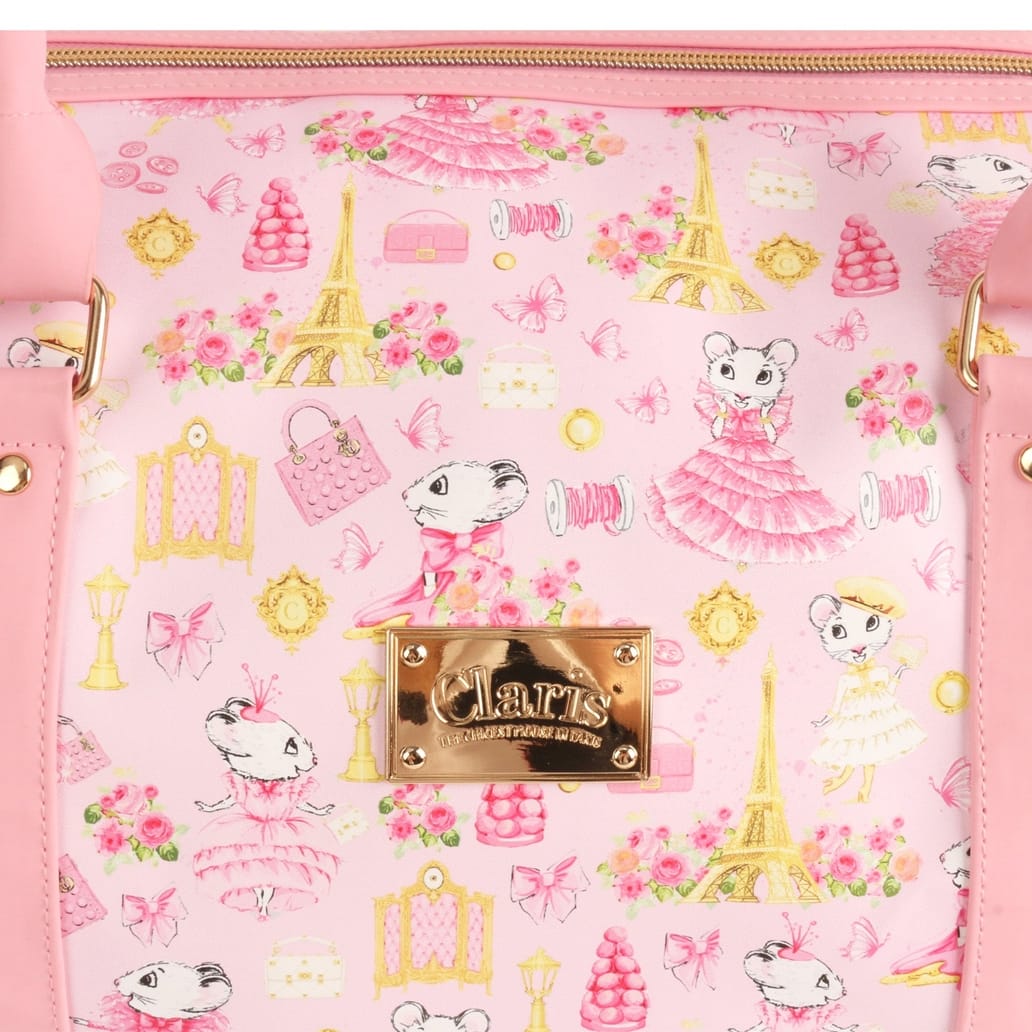 Pink Poppy Pink Poppy Claris the Chicest Mouse in Paris Duffle Bag - Little Miss Muffin Children & Home