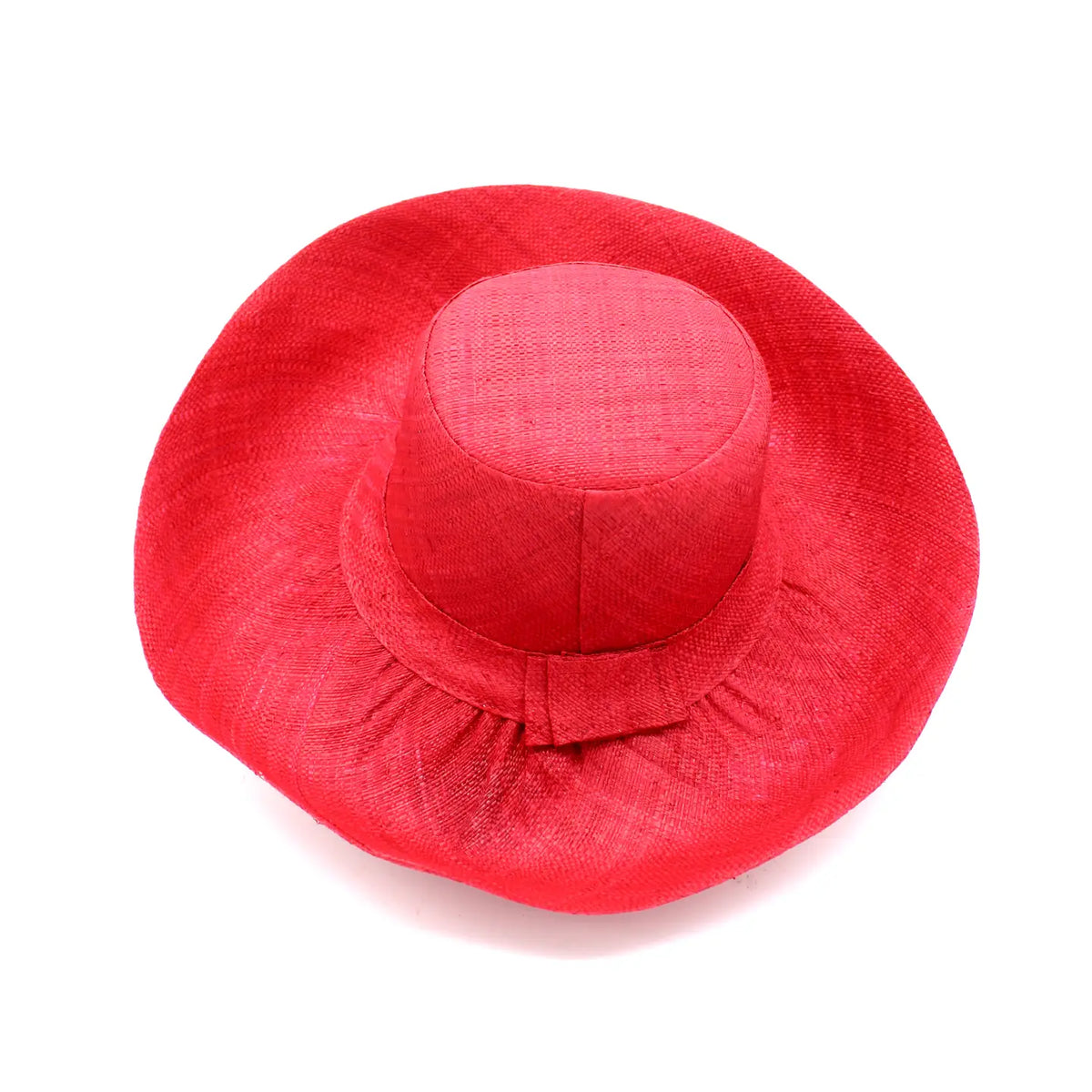 Shebobo Red 5" Wide Brim Solid Color Packable Straw Sun Hat - Little Miss Muffin Children & Home