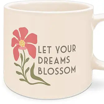 Ceramic Mug Flower Market Camellia Quote