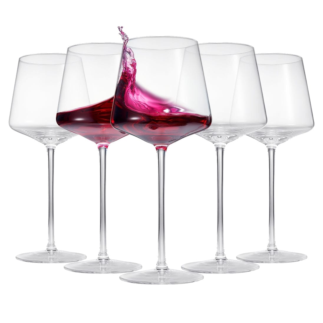 Lightweight thin-rim crystal wine glass by The Wine Savant KHEN