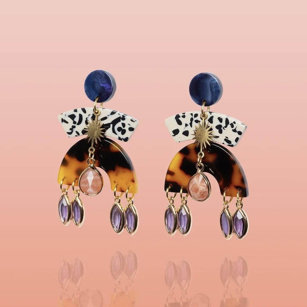 Yara Sunstone Statement Earrings