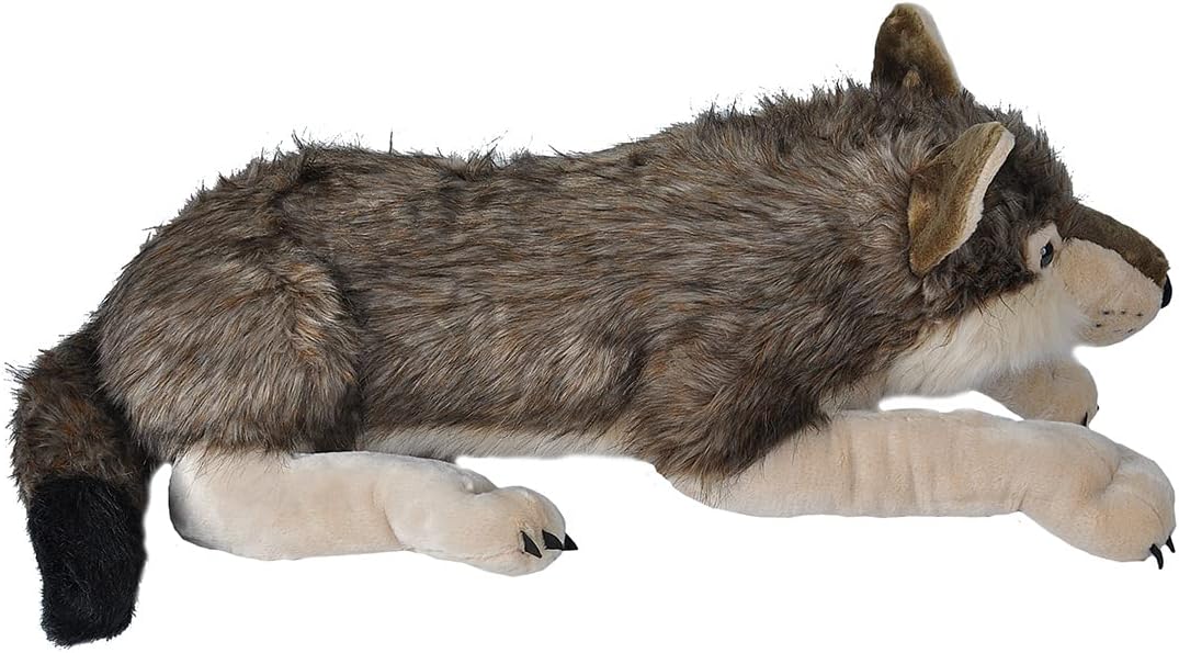 Wild Republic Cuddlekins Jumbo Wolf Plush, view 6