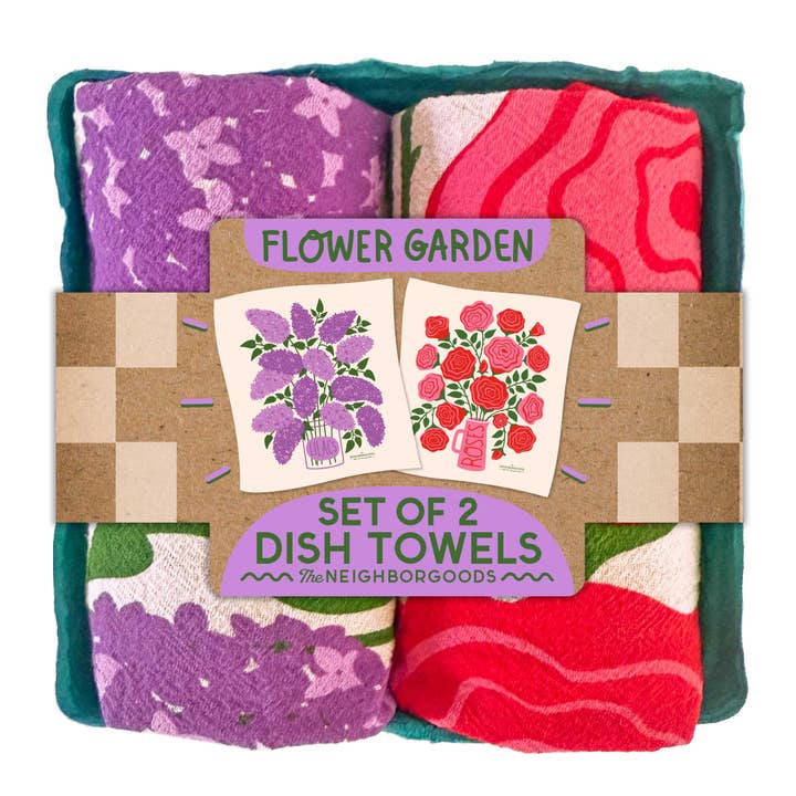 The Neighborgoods Flower Garden Tea Towel Gift Set - Little Miss Muffin Children & Home