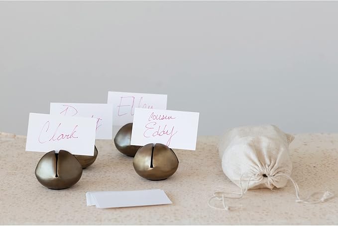 Creative Co-op Creative Co-op Metal Bell Place Card Holders, Set of 4 in Bag - Little Miss Muffin Children & Home