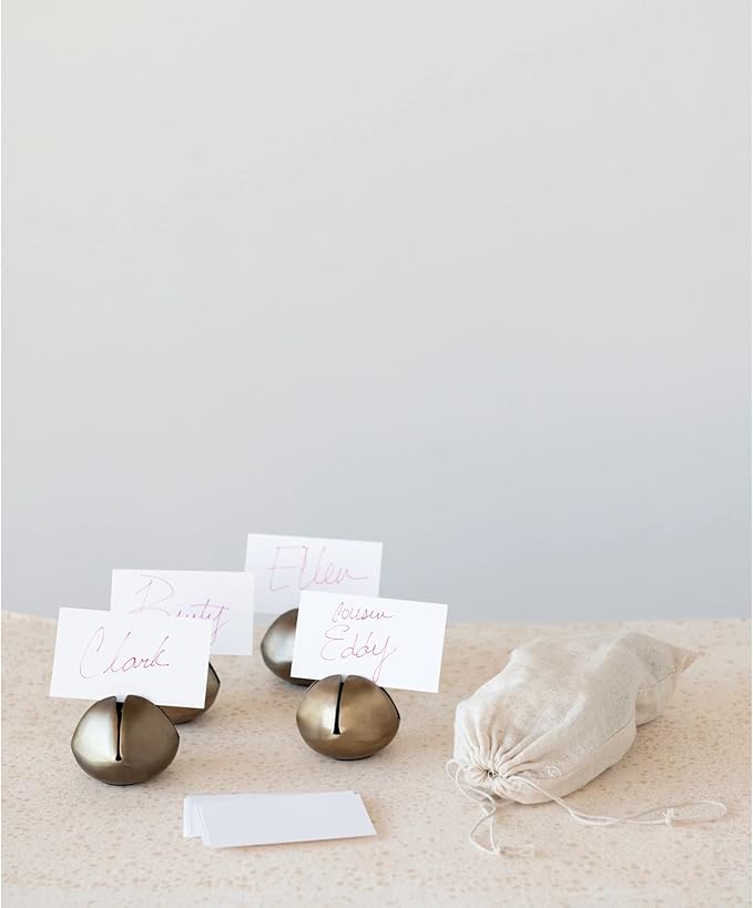 Creative Co-op Creative Co-op Metal Bell Place Card Holders, Set of 4 in Bag - Little Miss Muffin Children & Home