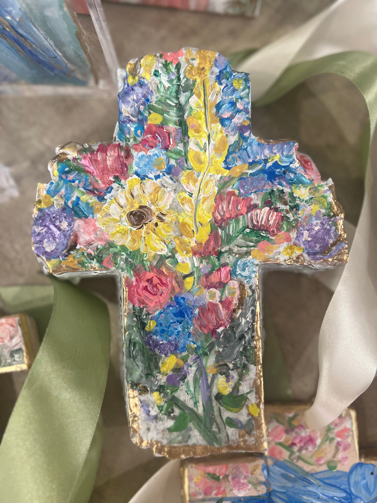 Prayers On the Side Bouquet Cross - Little Miss Muffin Children & Home