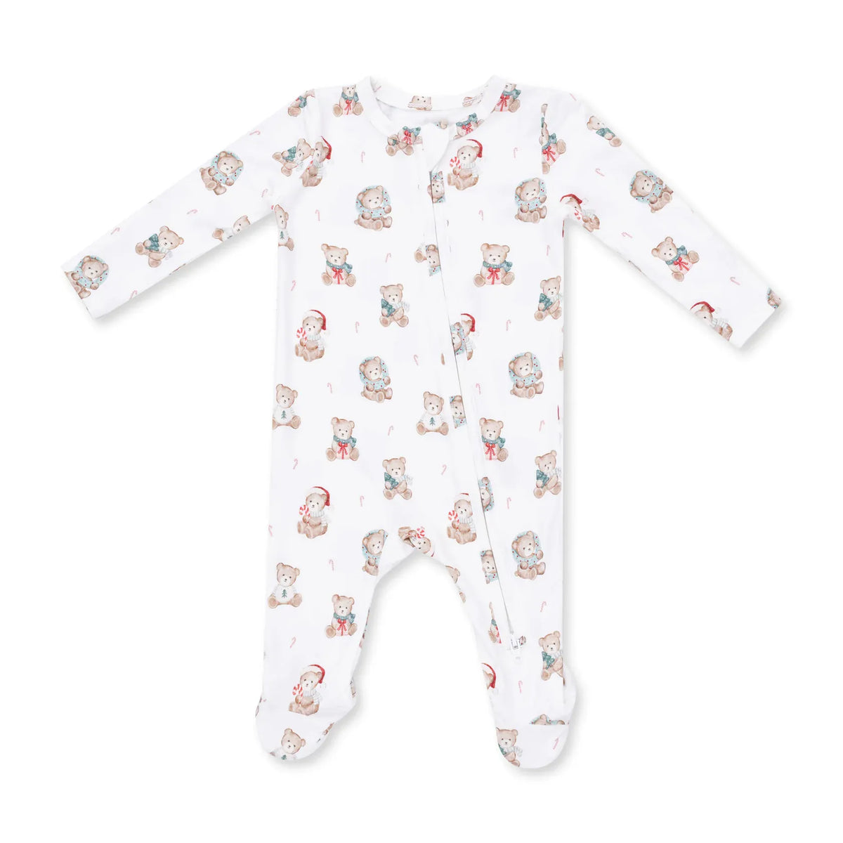Angel Dear Christmas Teddy Bears Uni 2 Way Zipper Footie - Little Miss Muffin Children & Home