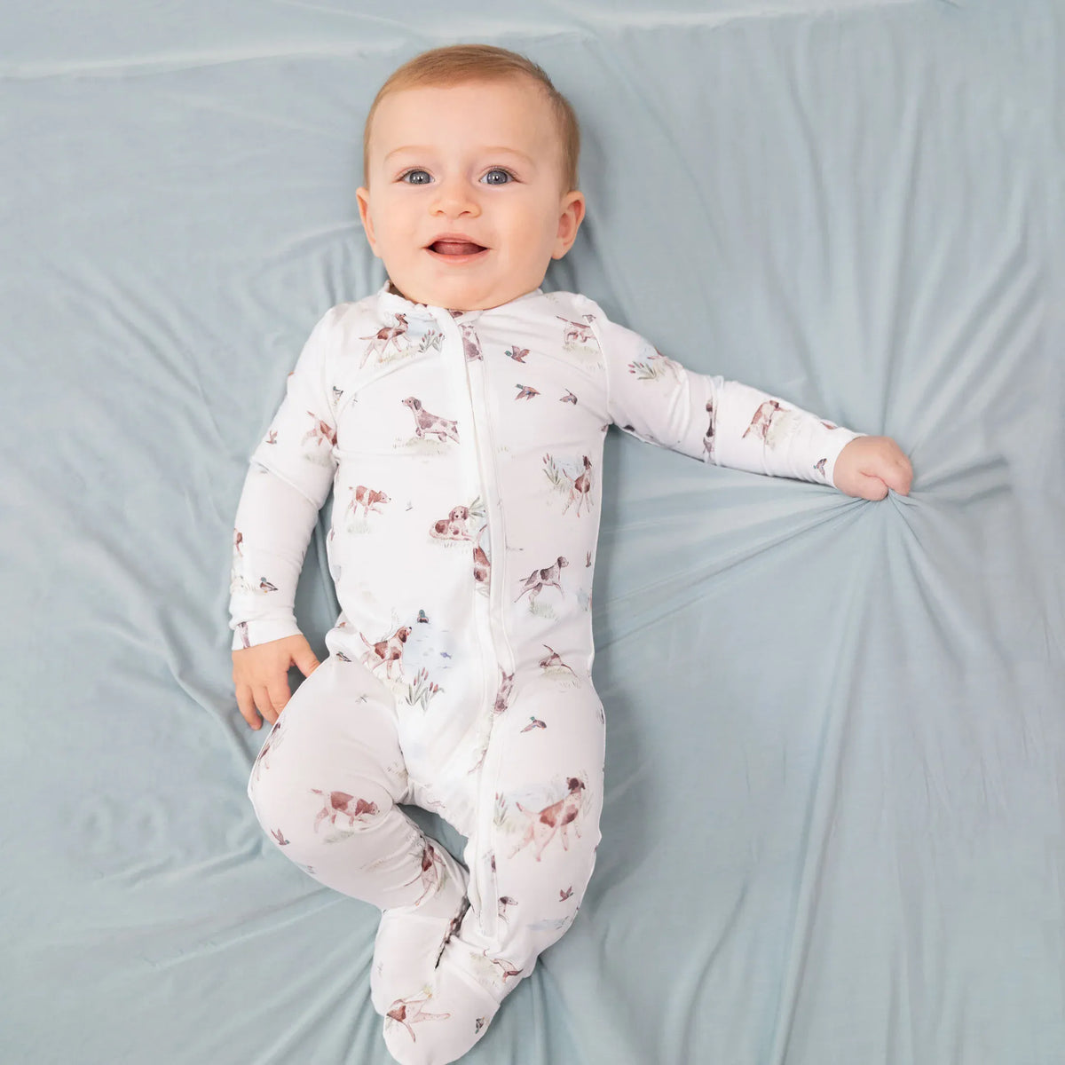 Angel Dear Pointer Pups and Duck Buddies 2 Way Zipper Footie - Little Miss Muffin Children & Home