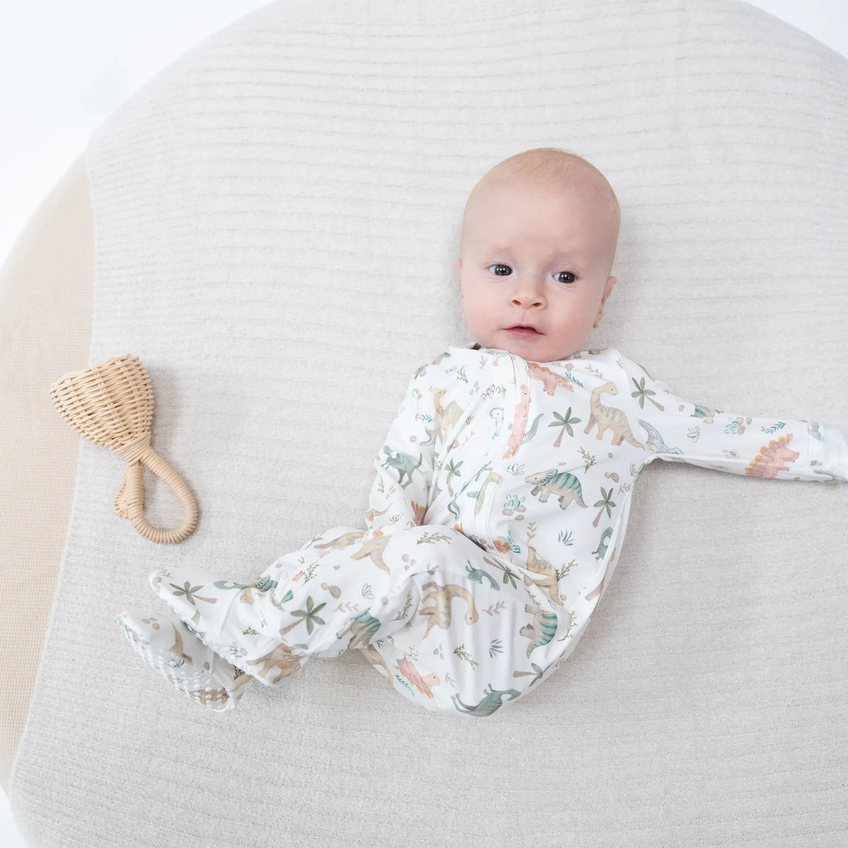 Angel Dear Sweet Baby Dinos 2 Way Zipper Footie - Little Miss Muffin Children & Home