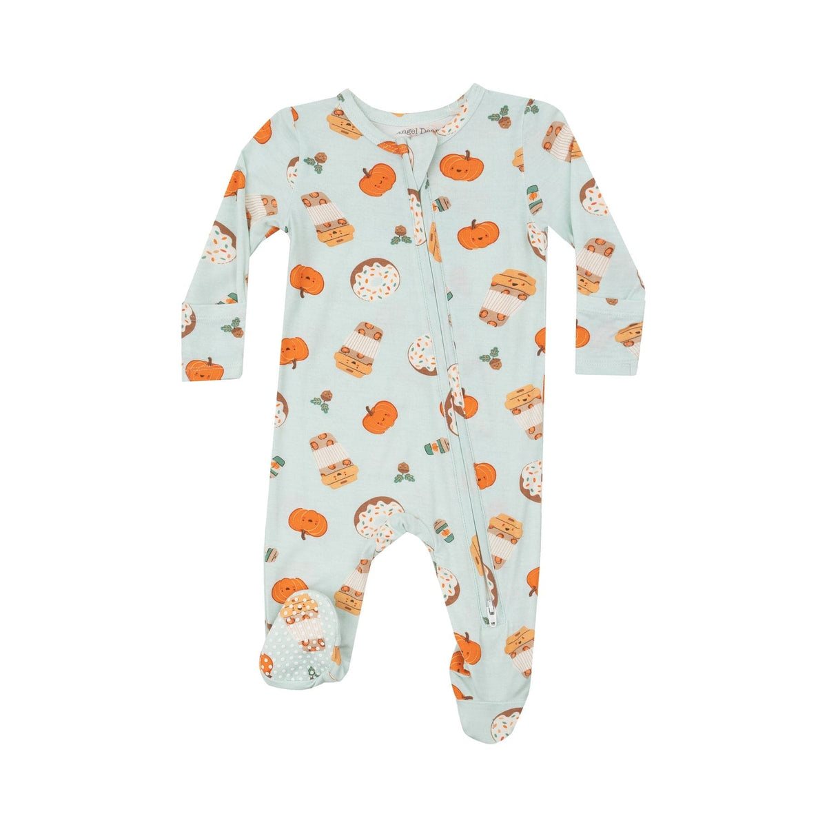 Angel Dear Angel Dear Pumpkin Spice Latte 2 Way Zipper Footie - Little Miss Muffin Children & Home