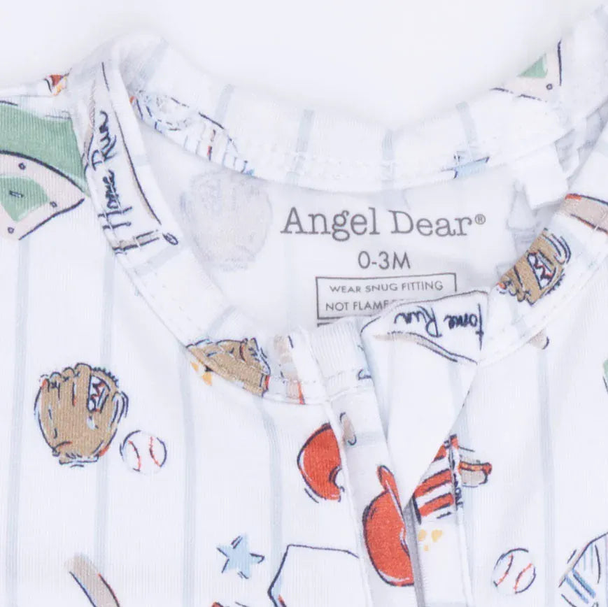 Angel Dear Home Run Baseball 2 Way Zipper Footie - Little Miss Muffin Children & Home