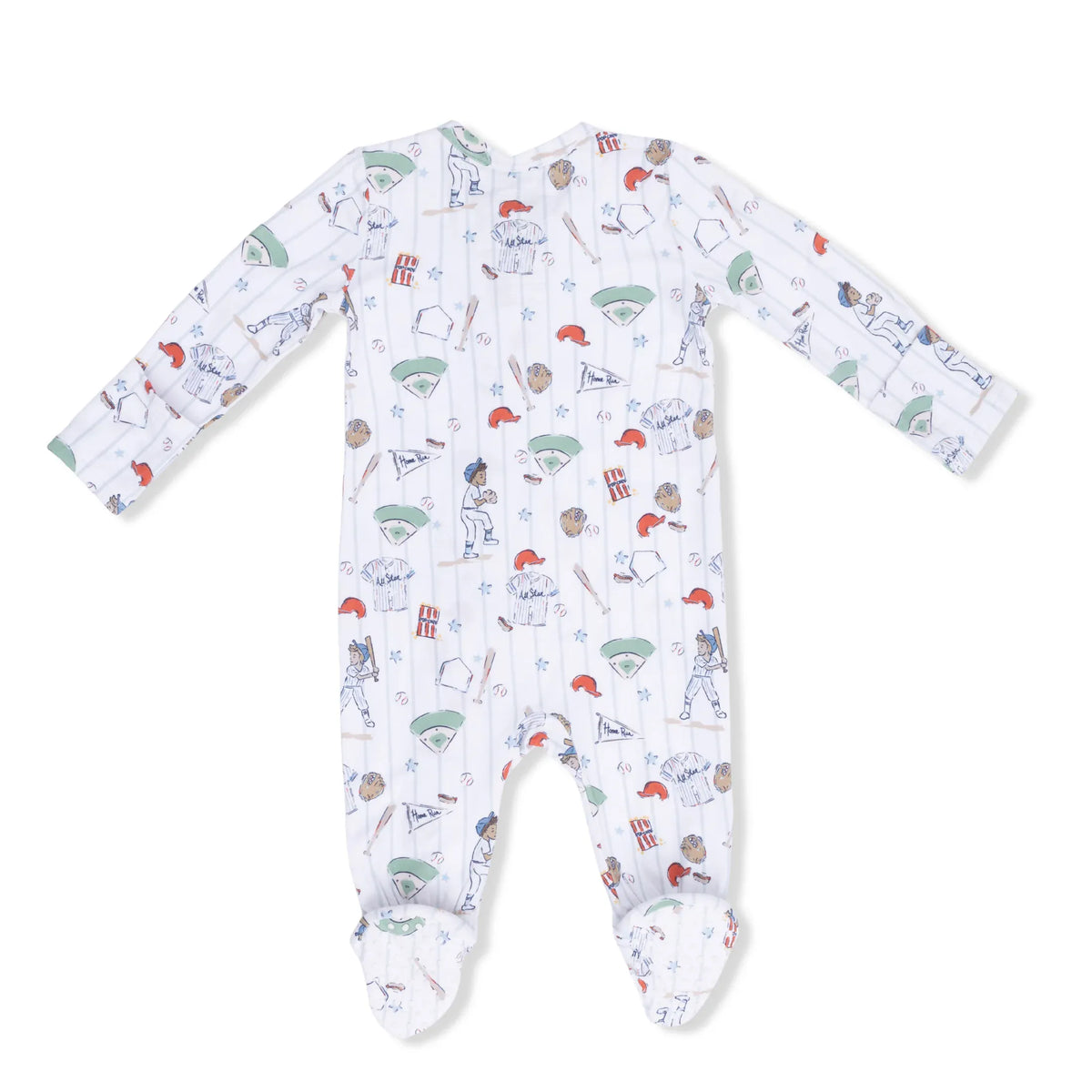 Angel Dear Home Run Baseball 2 Way Zipper Footie - Little Miss Muffin Children & Home