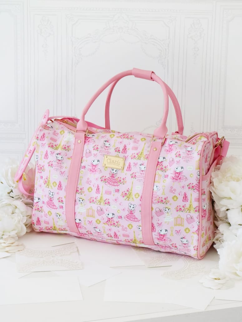 Pink Poppy Pink Poppy Claris the Chicest Mouse in Paris Duffle Bag - Little Miss Muffin Children & Home